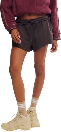 Free People FP Movement High Press High Rise Cotton Shorts in Chocolate at Nordstrom, Size X-Small