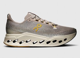 On Mens Cloudsurfer Max Shoes In Cinder / Pelican