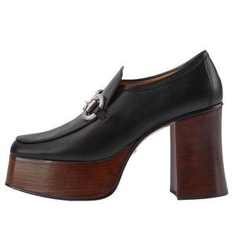 Gucci (WMNS) Gucci Platform Horsebit Loafers Black 715138-C9D00-1000