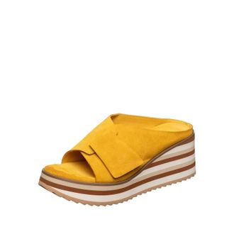 Antelope Womens E41 Padme Suede Mules In Yellow