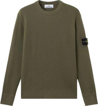 Stone Island Green Crew Neck Sweater