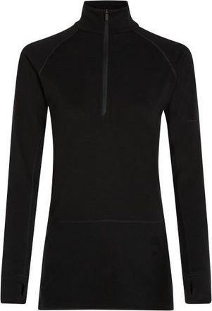 Icebreaker Merino 200 Zoneknit L/S Half Zip Merinounterwäsche für Damen | schwarz