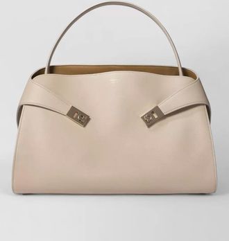 Ferragamo gancini leather shoulder bag