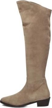 Notre-V Hoge Laarzen voor Dames in Taupe - Dames - Hoge Laarzen - Beige - 38 EU - Leer - Schoenen