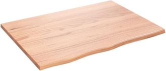 vidaXL Bathroom Countertop Light Brown 80x60x2 cm Treated Solid Wood Vidaxl