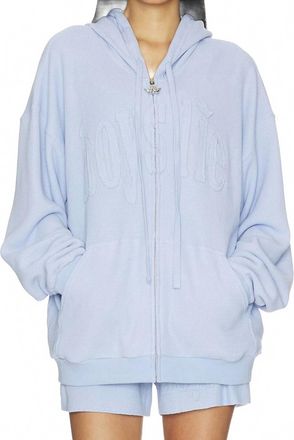 Boys Lie Thermal Harley Zip-Up Hoody In Soft Lilac