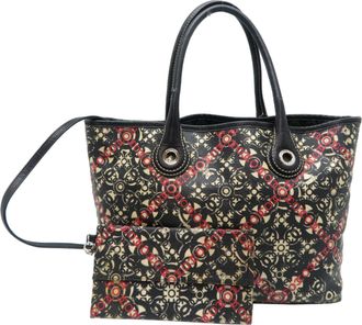 Chanel Black Multi-Color Pvc Pouch Tote Bag (Pre-Owned)