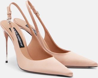 Dolce & Gabbana DG satin slingback pumps