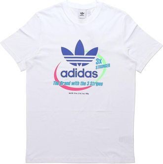 adidas originals Sports Printing Logo Pattern Round Neck Short Sleeve White FK9974