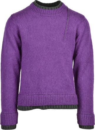 sacai Crew Neck Sweater Mohair - Purple