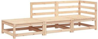 vidaXL Vidaxl - Sof&aacute; de jard&iacute;n con reposapi&eacute;s 2 plazas madera maciza de pino