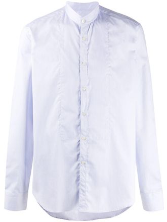 Dell'Oglio mandarin collar cotton shirt - Blue