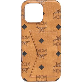 MCM Monogram iPhone 16 Pro Max Case in Cognac at Nordstrom Rack