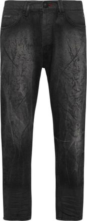 Philipp Plein Denim Broek Carrot Fit Iconic - Heren - Loose Fit Jeans - Zwart - W27 - Denim - Jeans