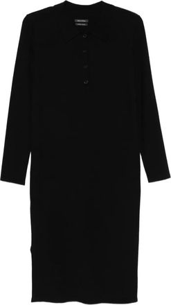 Marc O'Polo Abito con maniche a 3/4 e colletto polo - Nero