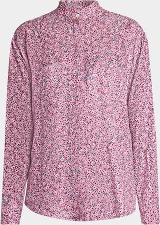 Isabel Marant Harlow Floral Button-Front Blouse