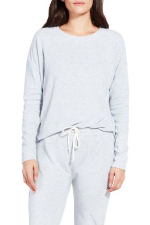Kensie Long Sleeve Pullover Knit Sweater In Light Heather Grey