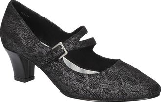 Easy Street Meryl Mary Jane Pump in Black Lace at Nordstrom, Size 6.5