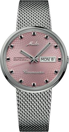 Mido Commander 1959 Automatic Mesh Strap Watch, 37mm in Pink at Nordstrom