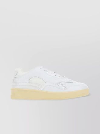 Jil Sander leather panelled low-top sneakers