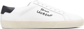 Saint Laurent White SL/06 Canvas Sneakers