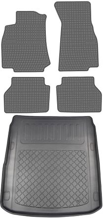 OEM Audi A7 Ii Sportback Liftback De Febrero De 2018. Juego: Alfombrillas De Goma Para Coche + Alfombrilla Para Maletero