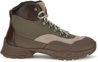 Brunello Cucinelli Bicolor Nylon Lace-Up Mens Boots