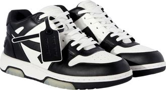 Off-white Mens Sneakers Out Of Office White-Black Leather Trainers White/black