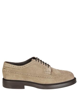 Doucal's Wingtip Derby Shoe With Brogue Perforations