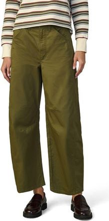 Joe's The Bowie High Waist Ankle Barrel Twill Pants in Ivy at Nordstrom, Size 32
