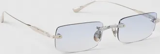Alo Wire Frame Sunglasses in Chrome/Blue Gradient