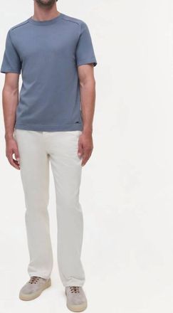 SIMKHAI Kellyn Short Sleeve Crewneck Top In Steel