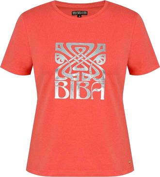 Biba Dames/Dames Logo T-Shirt (Roze)