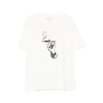 Dr&ocirc;le de Monsieur T-Shirts, male, White, Size: M Graphic Crew Neck T-Shirt