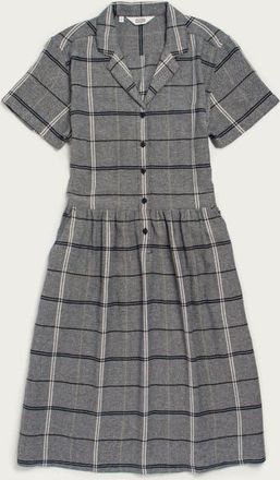 Bridge & Burn Ruby Shirt Dress in Overcast Grid at Nordstrom, Size Xx-Large