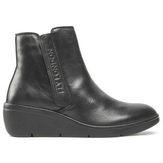 FLY London NULA550FLY Leather Womens Ankle Boots - Black - Size:UK 4