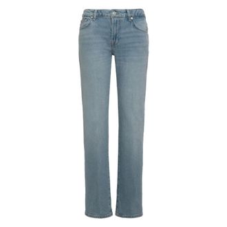 7 For All Mankind Jeans, Dames, Blauw, W27, Katoen, Calie Straight Jeans