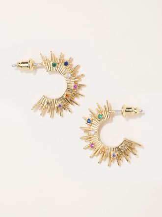 Fat Face FatFace Sunburst Earrings in Gold Tone