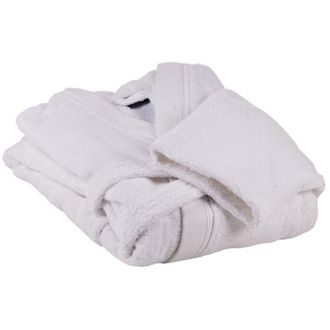 cofan Albornoz Blanco Gr.500/m2 Gama Paloma Talla S, Albornoz De Ba&ntilde;o Con Manga Larga Y Cintur&oacute;n Para Su Cierre. Disponible En Color Blanco. Est&aacute; Fabricado 