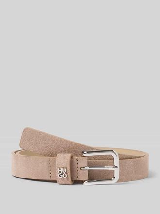 HUGO BOSS G&uuml;rtel aus echtem Rindsleder Modell TINA in Taupe, Gr&ouml;&szlig;e 100