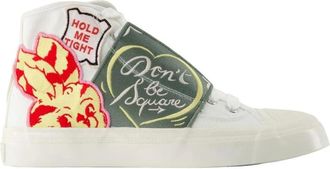 Kenzo Schoenen, Heren, Veelkleurig, 42 EU, Katoen, Hoshi High-Top Sneakers