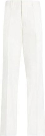 Roberto Cavalli White Cotton Straight-Leg Chino Trousers, Brand Size 50 ( Waist Size 34 )