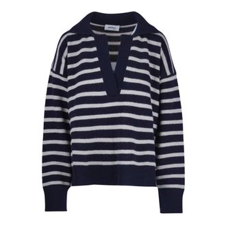 ottod'Ame V-hals Gebreid - Dames - Truien - Blauw - Maat: XS