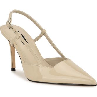 Nine West Mianda Pointed Toe Slingback Pump in Ivory at Nordstrom, Size 10.5