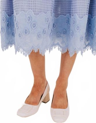 Chinese Laundry Big Ben Croco Heel Shoes In Cream