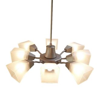 Netlighting Chievo Pendant 8 Light G9 Satin Chrome in Grey