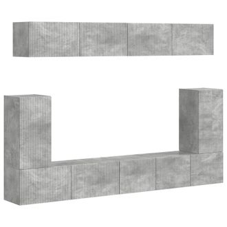 vidaXL Conjunto De Mueble De Tv 5 Pcs Gris Concreto Vidaxl