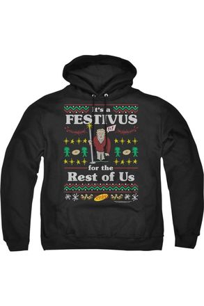 Gildan Seinfeld Festive Festivus Adult Pull Over Hoodie / Hooded Sweatshirt