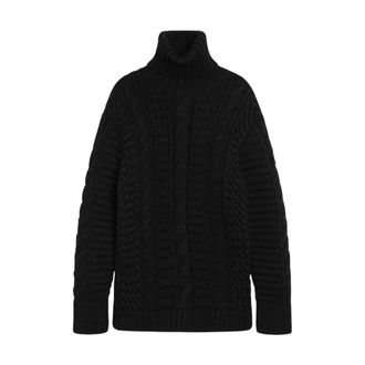 Moncler Turtlenecks, female, Black, Size: S Black Sweater Edward Enninful Style