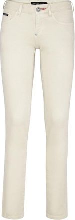 Philipp Plein Denim Slim Fit Jeggings Iconic - Dames - Regular Fit Jeans - Beige - W27 - Denim - Jeans